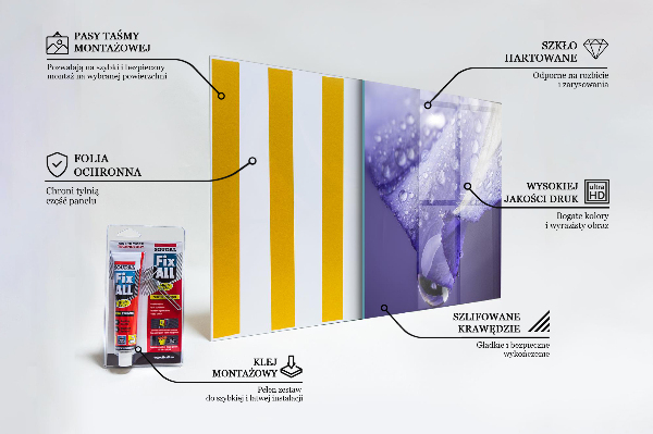 Kitchen splashback Purple flower petal