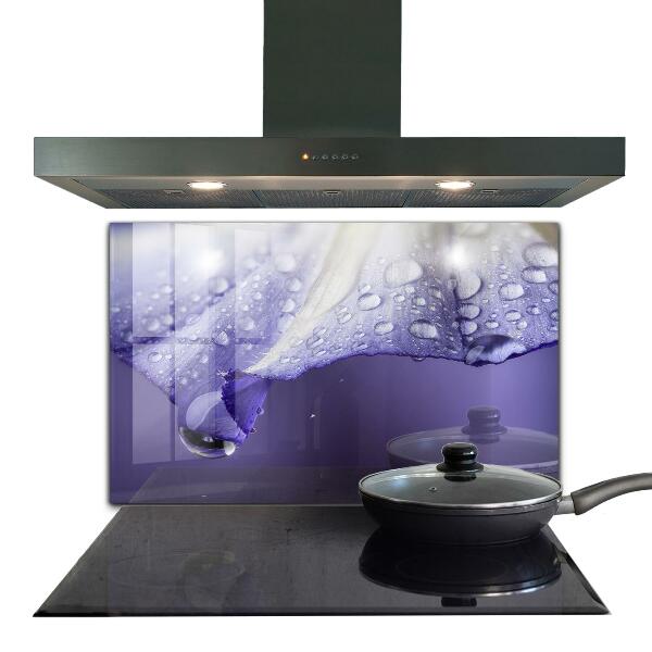 Kitchen splashback Purple flower petal