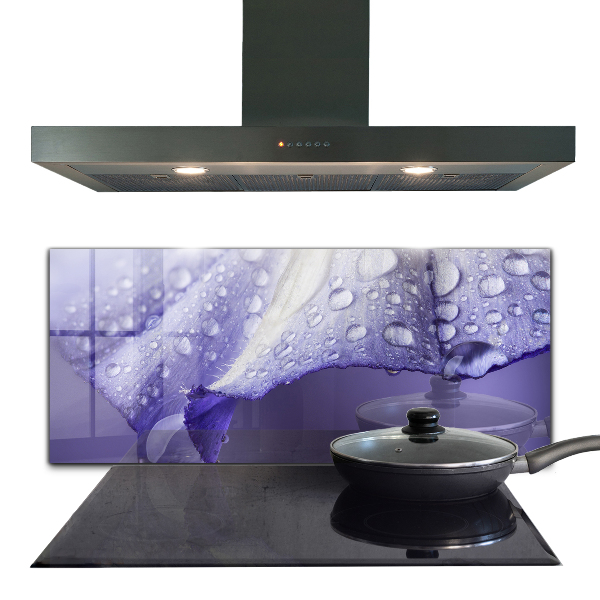 Kitchen splashback Purple flower petal