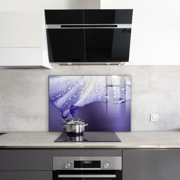 Kitchen splashback Purple flower petal