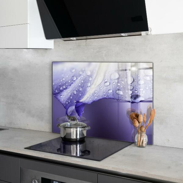 Kitchen splashback Purple flower petal