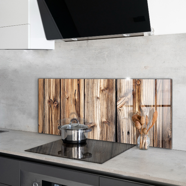 Oven splashback Old oak wood
