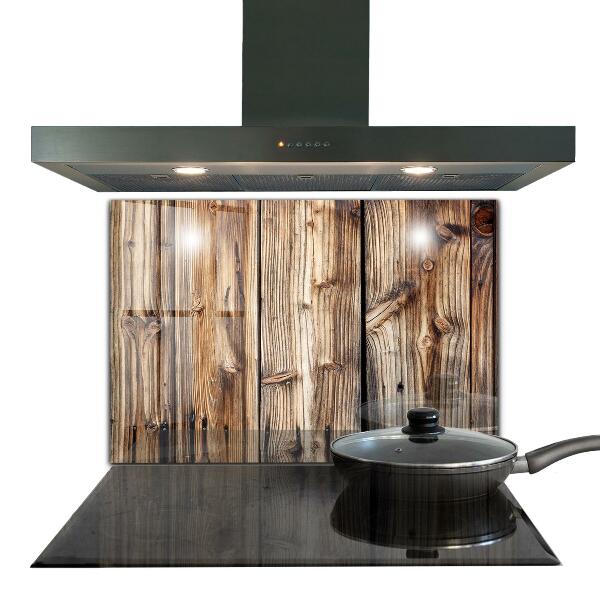 Oven splashback Old oak wood