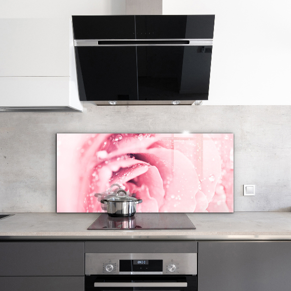 Kitchen splashback Pink delicate flower