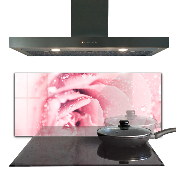 Kitchen splashback Pink delicate flower