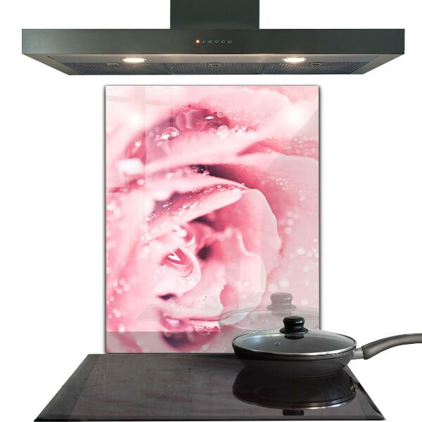 Kitchen splashback Pink delicate flower