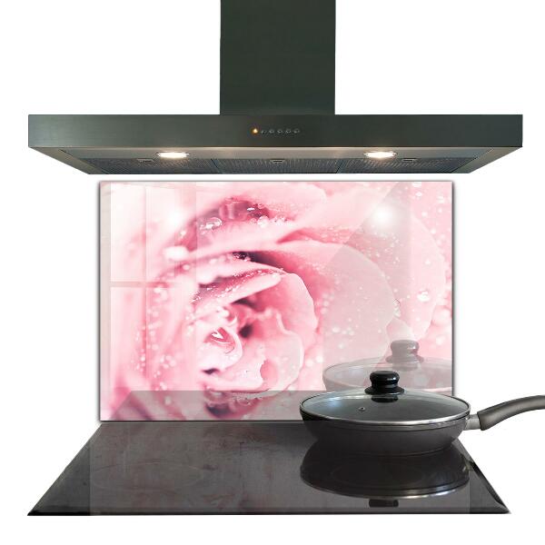Kitchen splashback Pink delicate flower