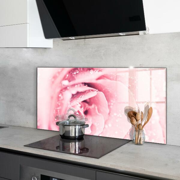 Kitchen splashback Pink delicate flower