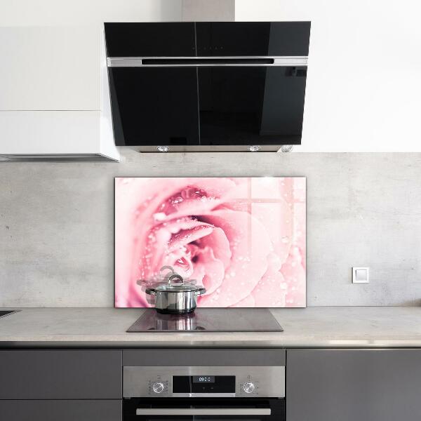 Kitchen splashback Pink delicate flower