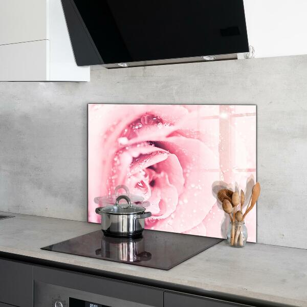Kitchen splashback Pink delicate flower