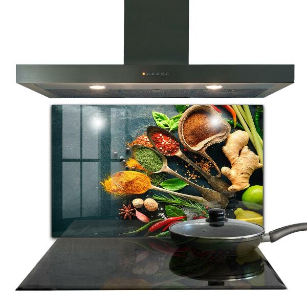 Kitchen splashback Oriental cuisine spices
