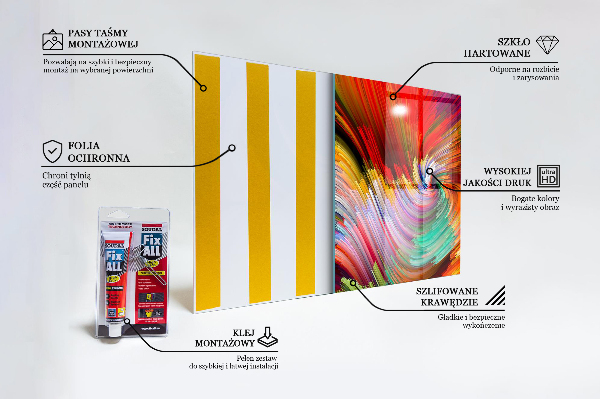 Cooker splashback Energetic color mix