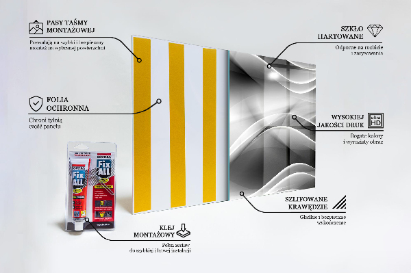 Cooker splashback Waves abstraction