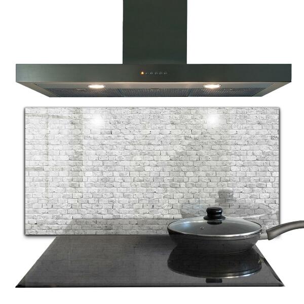 Oven splashback Gray brick natural stone