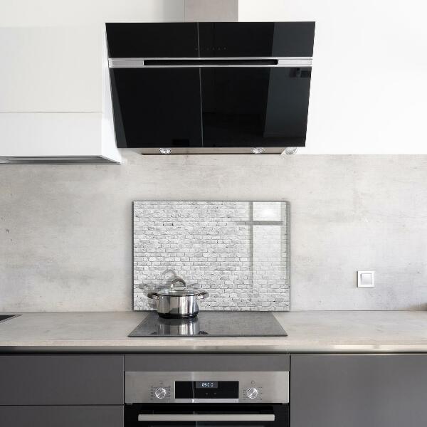 Oven splashback Gray brick natural stone