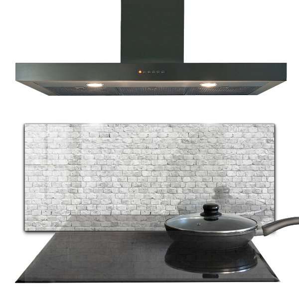 Oven splashback Gray brick natural stone