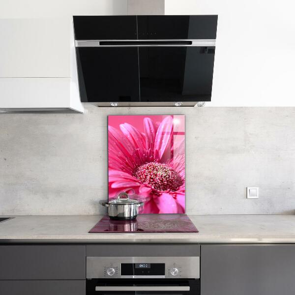 Kitchen splashback Pink flower nature details