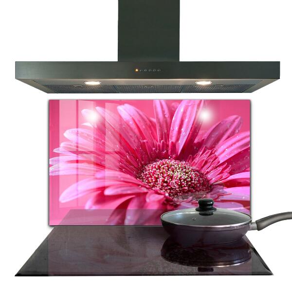 Kitchen splashback Pink flower nature details