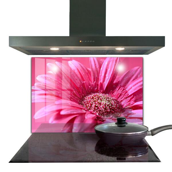 Kitchen splashback Pink flower nature details