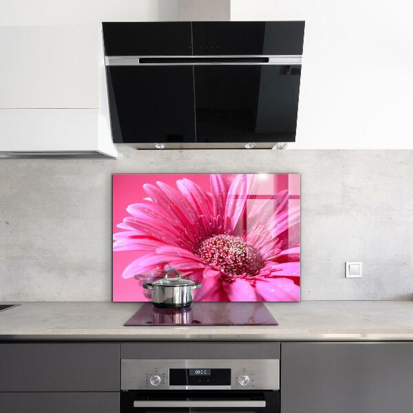 Kitchen splashback Pink flower nature details