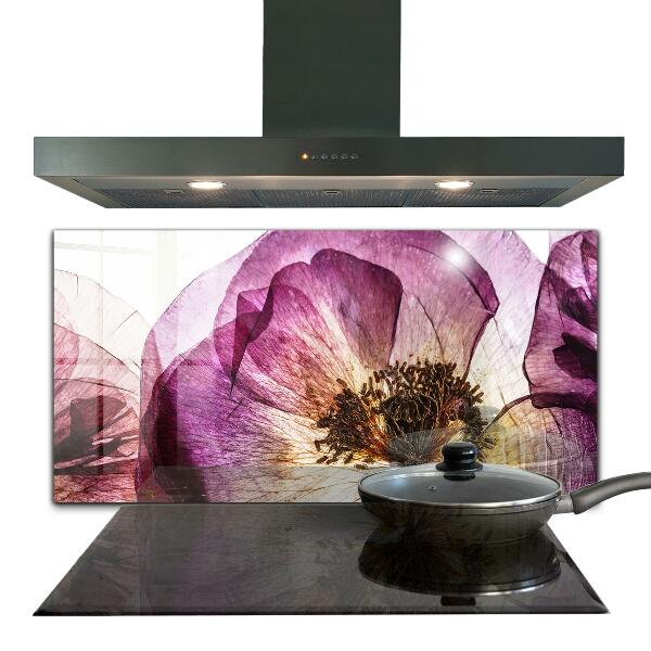 Kitchen splashback Delicate flowers details