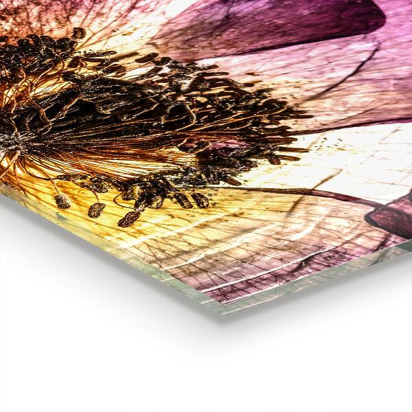 Kitchen splashback Delicate flowers details