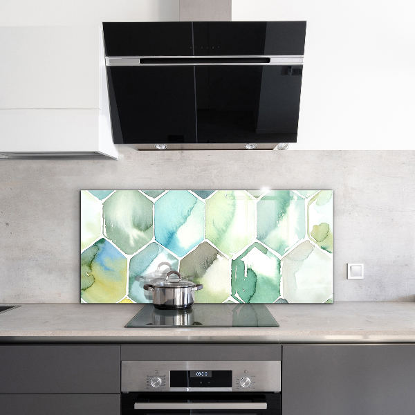 Cooker splashback Watercolor geometric patterns