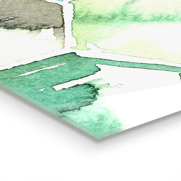 Cooker splashback Watercolor geometric patterns