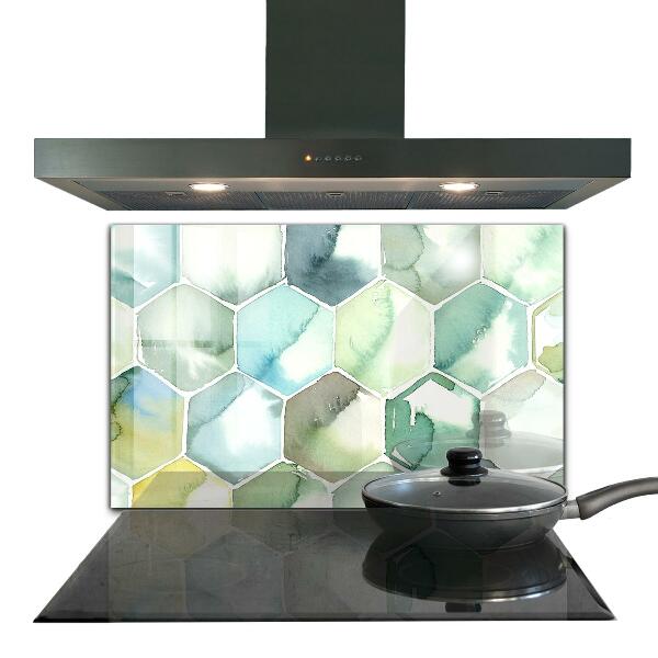 Cooker splashback Watercolor geometric patterns