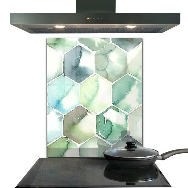 Cooker splashback Watercolor geometric patterns