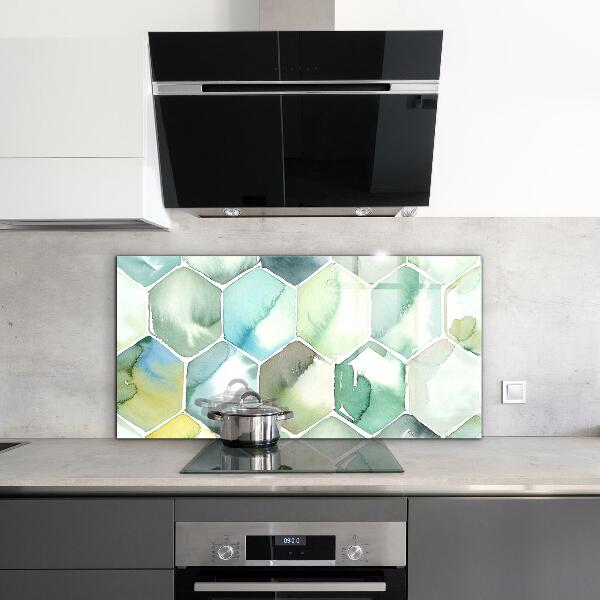 Cooker splashback Watercolor geometric patterns