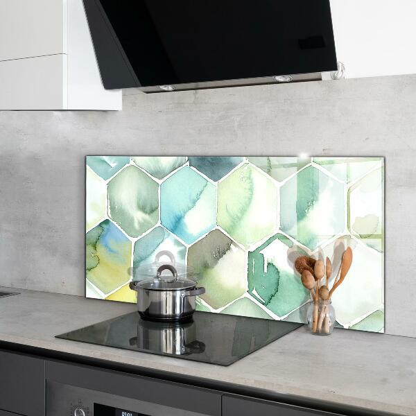Cooker splashback Watercolor geometric patterns
