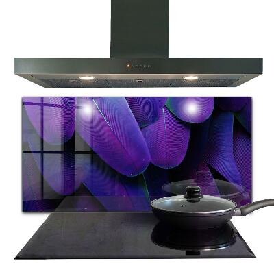 Oven splashback Exotic bird feathers