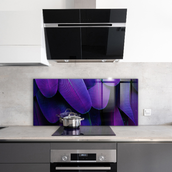 Oven splashback Exotic bird feathers