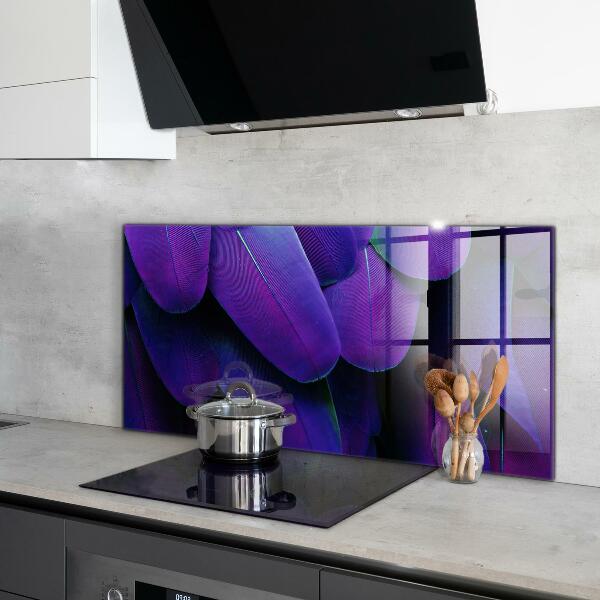 Oven splashback Exotic bird feathers