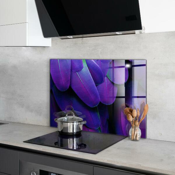 Oven splashback Exotic bird feathers