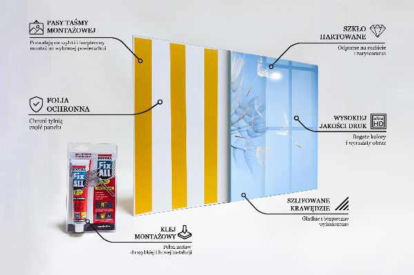 Kitchen splashback Delicate dandelions