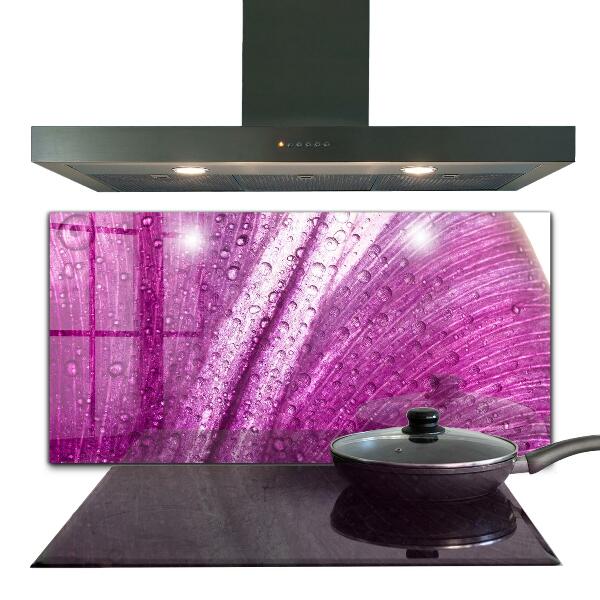 Kitchen splashback Delicate pink leaf