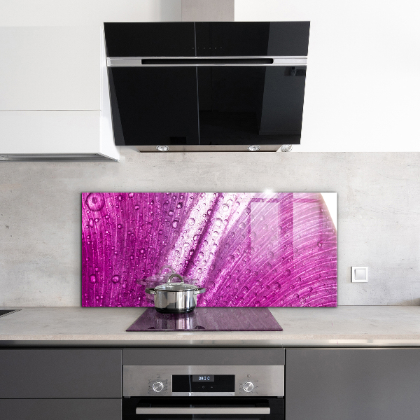 Kitchen splashback Delicate pink leaf