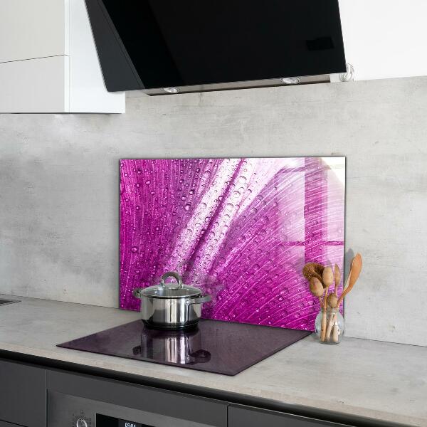 Kitchen splashback Delicate pink leaf