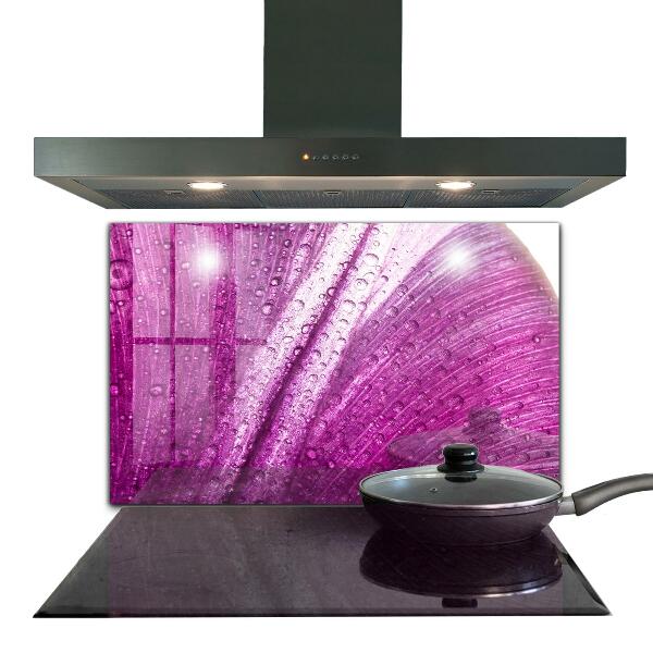 Kitchen splashback Delicate pink leaf