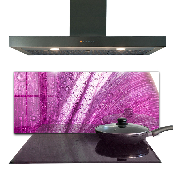 Kitchen splashback Delicate pink leaf