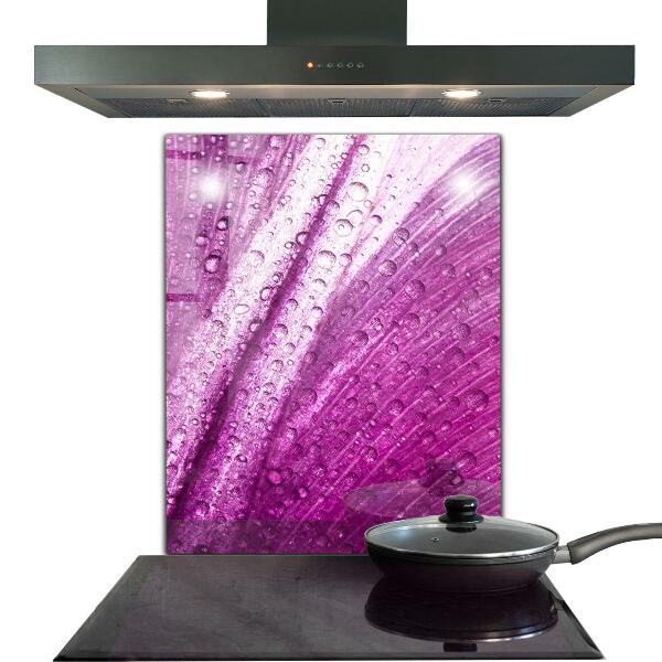 Kitchen splashback Delicate pink leaf