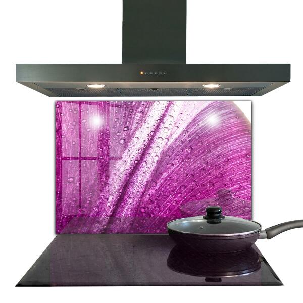 Kitchen splashback Delicate pink leaf