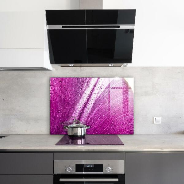 Kitchen splashback Delicate pink leaf