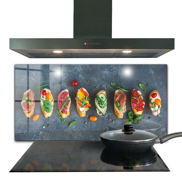 Kitchen splashback Appetizers appetizing sandwiches