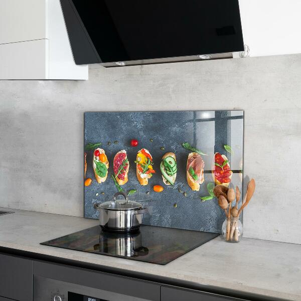 Kitchen splashback Appetizers appetizing sandwiches