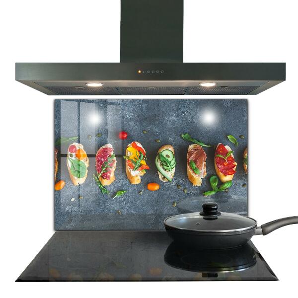 Kitchen splashback Appetizers appetizing sandwiches