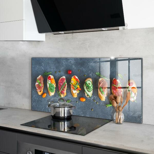 Kitchen splashback Appetizers appetizing sandwiches