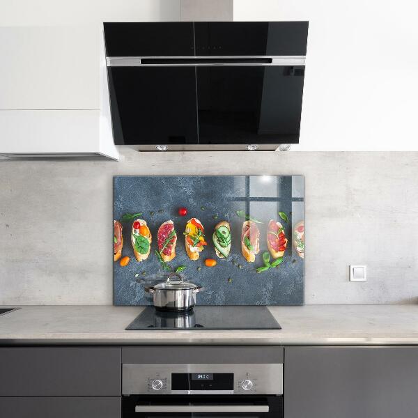 Kitchen splashback Appetizers appetizing sandwiches